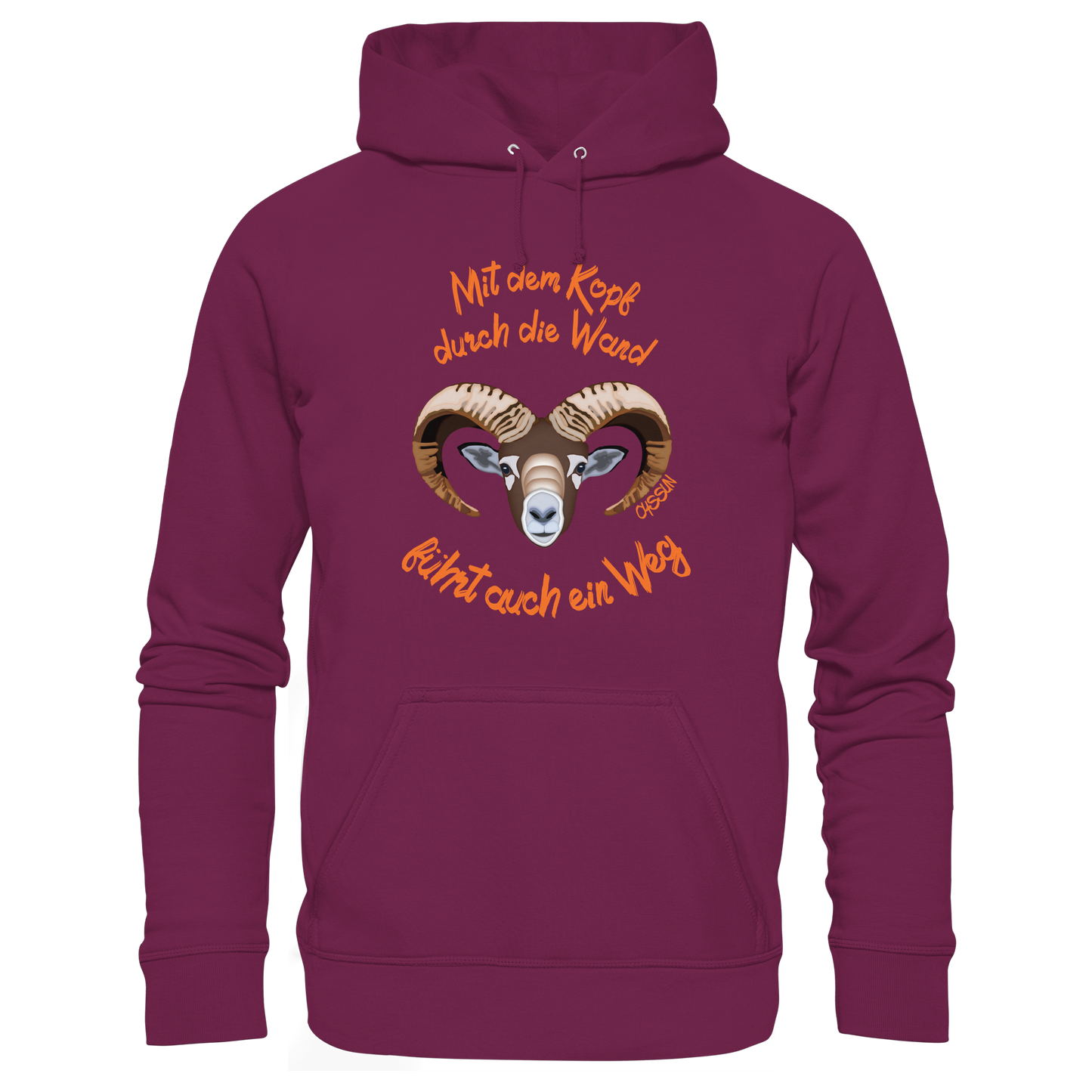 Mit dem Kopf durch die Wand - Führt auch ein Weg - Kids Premium Hoodie - Oyssun