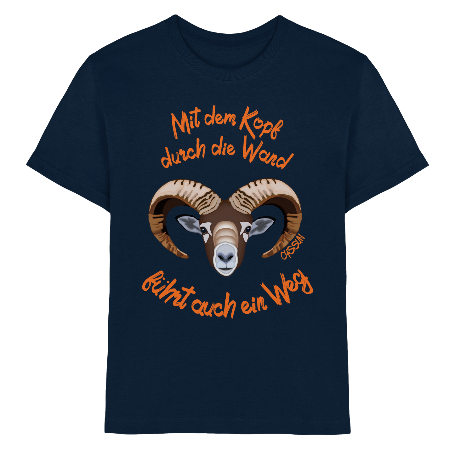 Mit dem Kopf durch die Wand - Führt auch ein Weg - Kids Premium Shirt - Oyssun