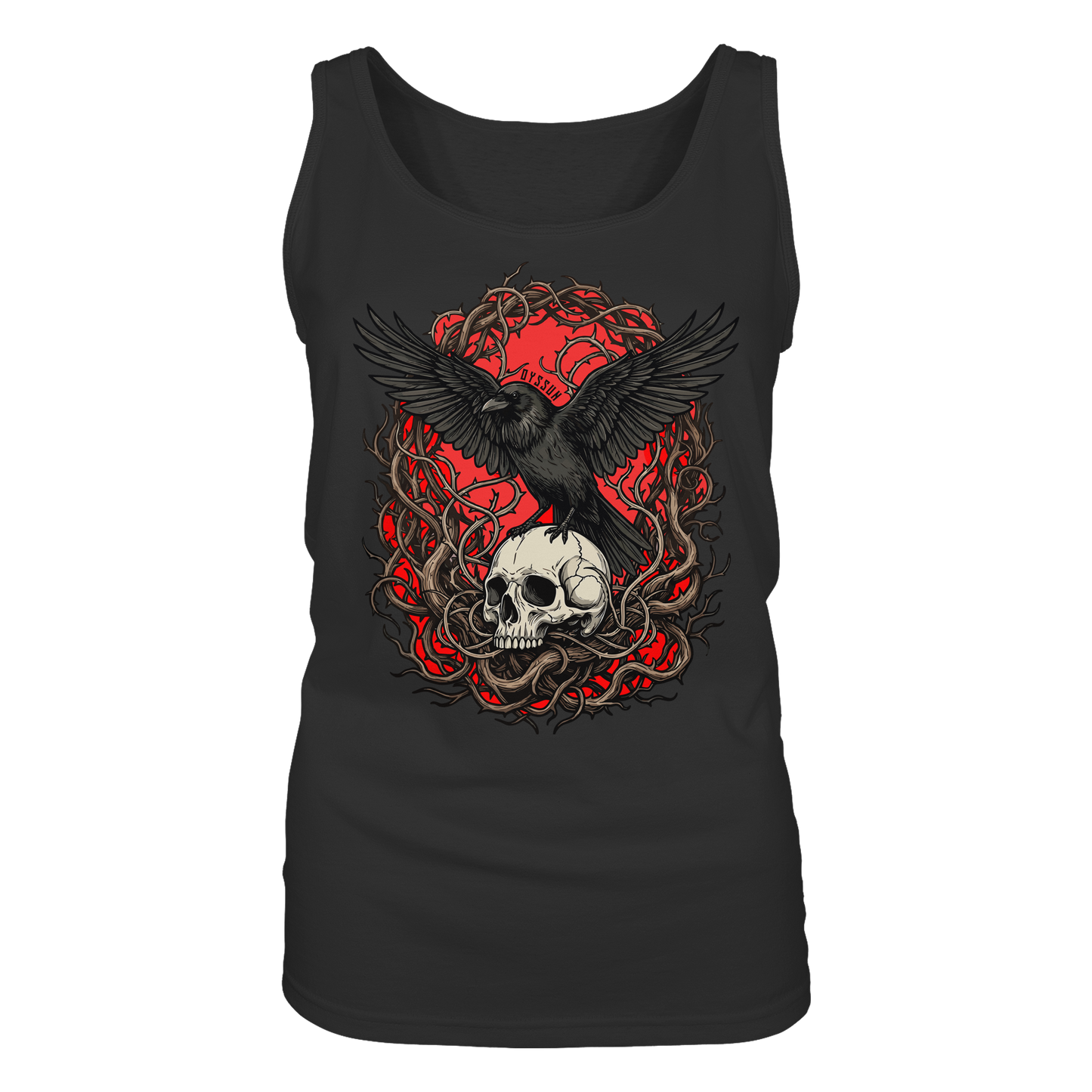 Rabe auf Totenschädel - Ladies Tank-Top - Oyssun