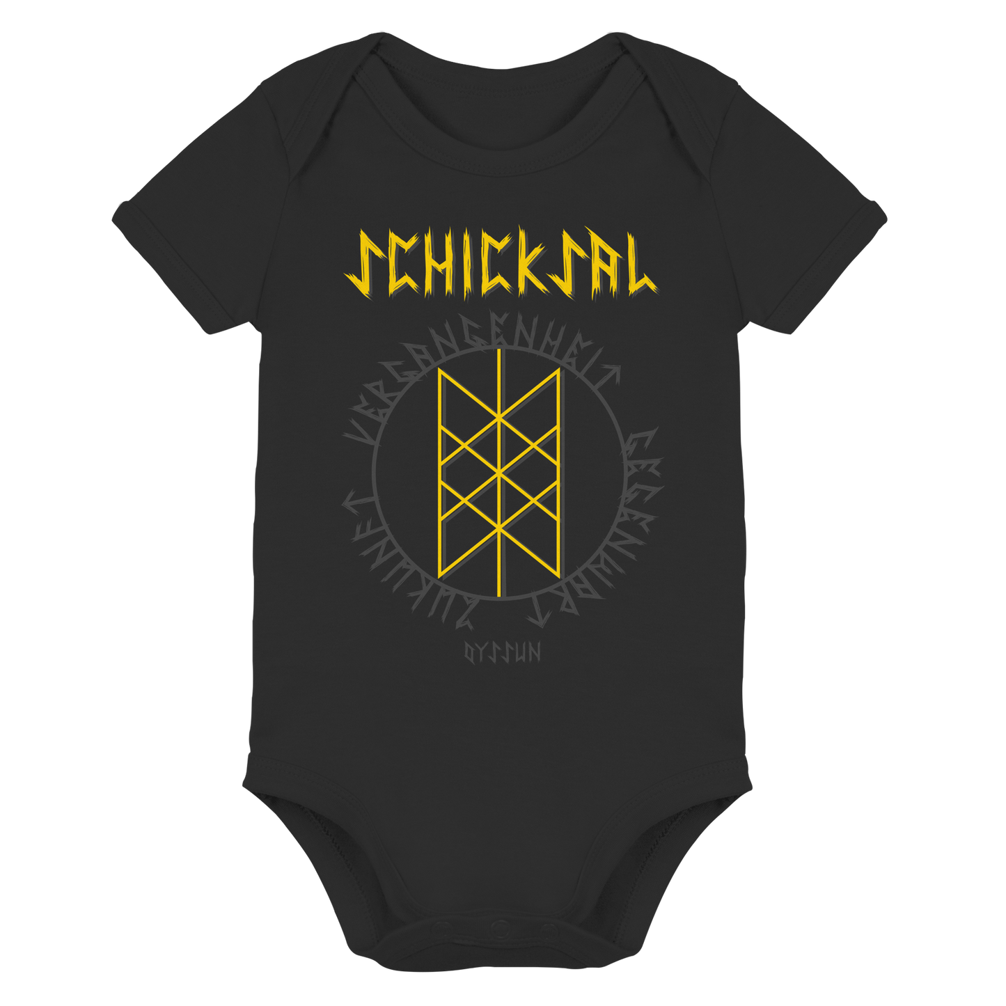 Wyrd Rune - Das Schicksal - Organic Baby Bodysuit - Oyssun