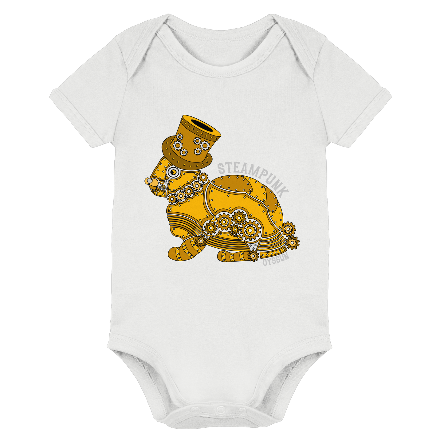 Steampunk Hase - Organic Baby Bodysuit