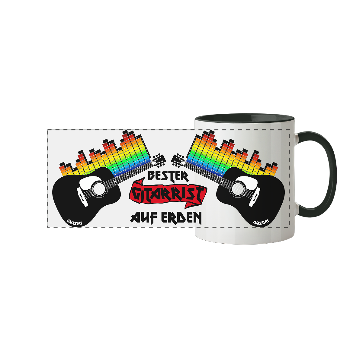 Bester Gitarrist auf Erden - Panorama Tasse (In 5 Farben) - Oyssun