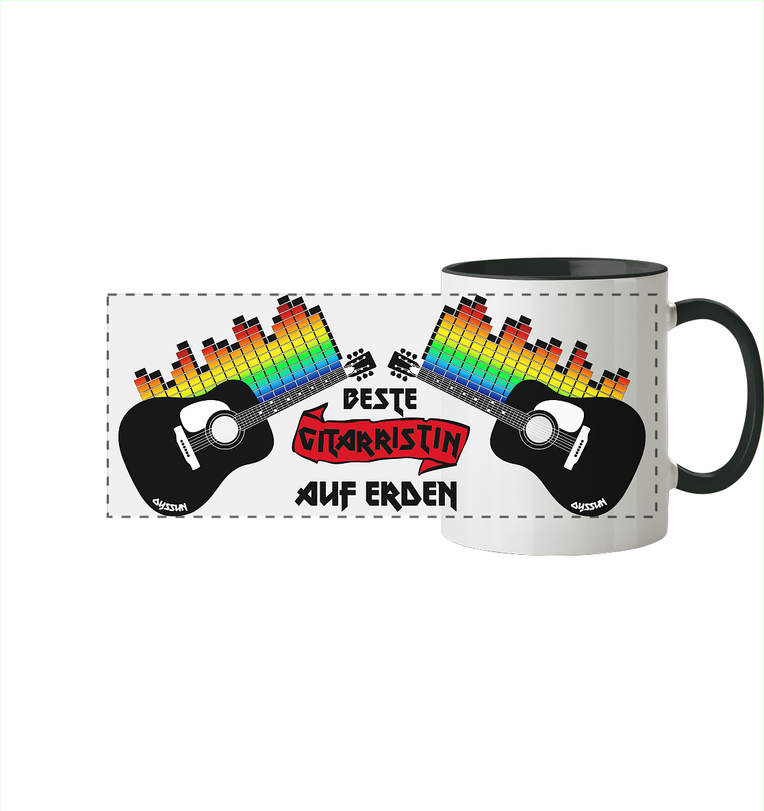Beste Gitarristin auf Erden - Panorama Tasse (In 5 Farben) - Oyssun