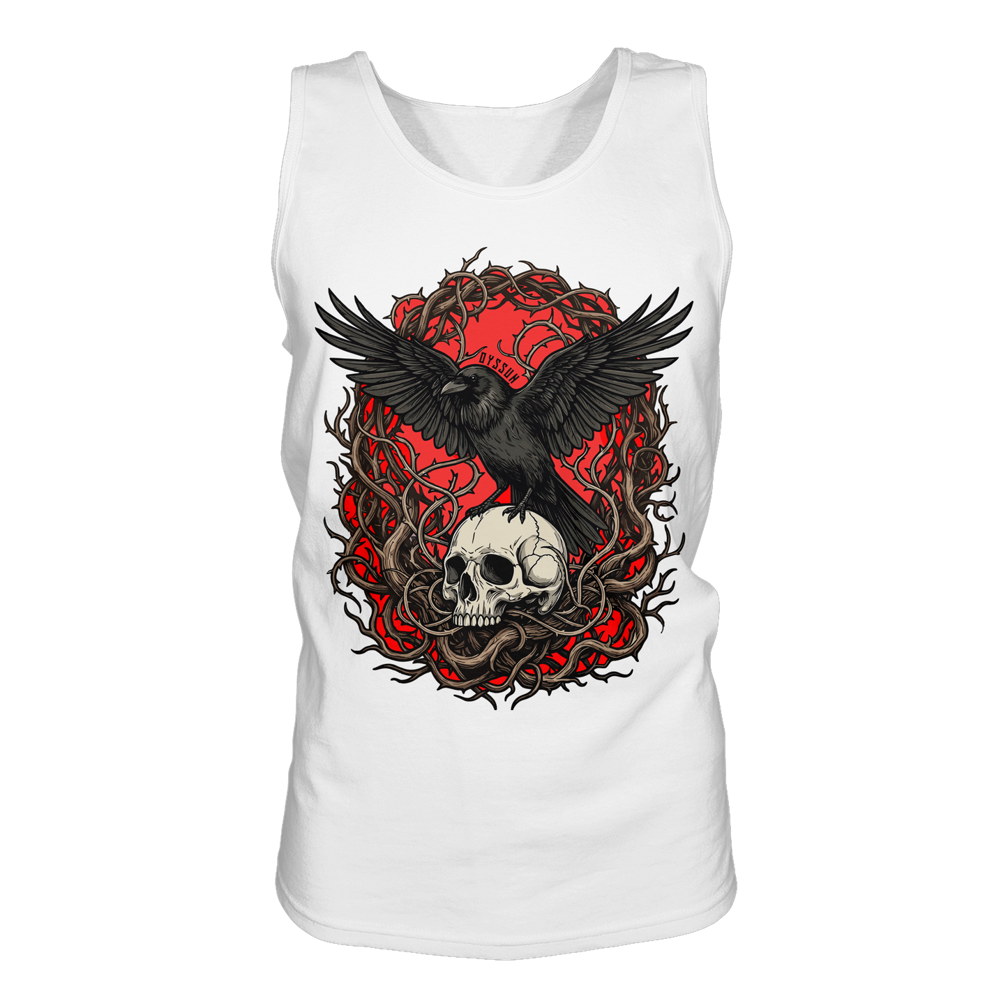 Rabe auf Totenschädel - Tank-Top