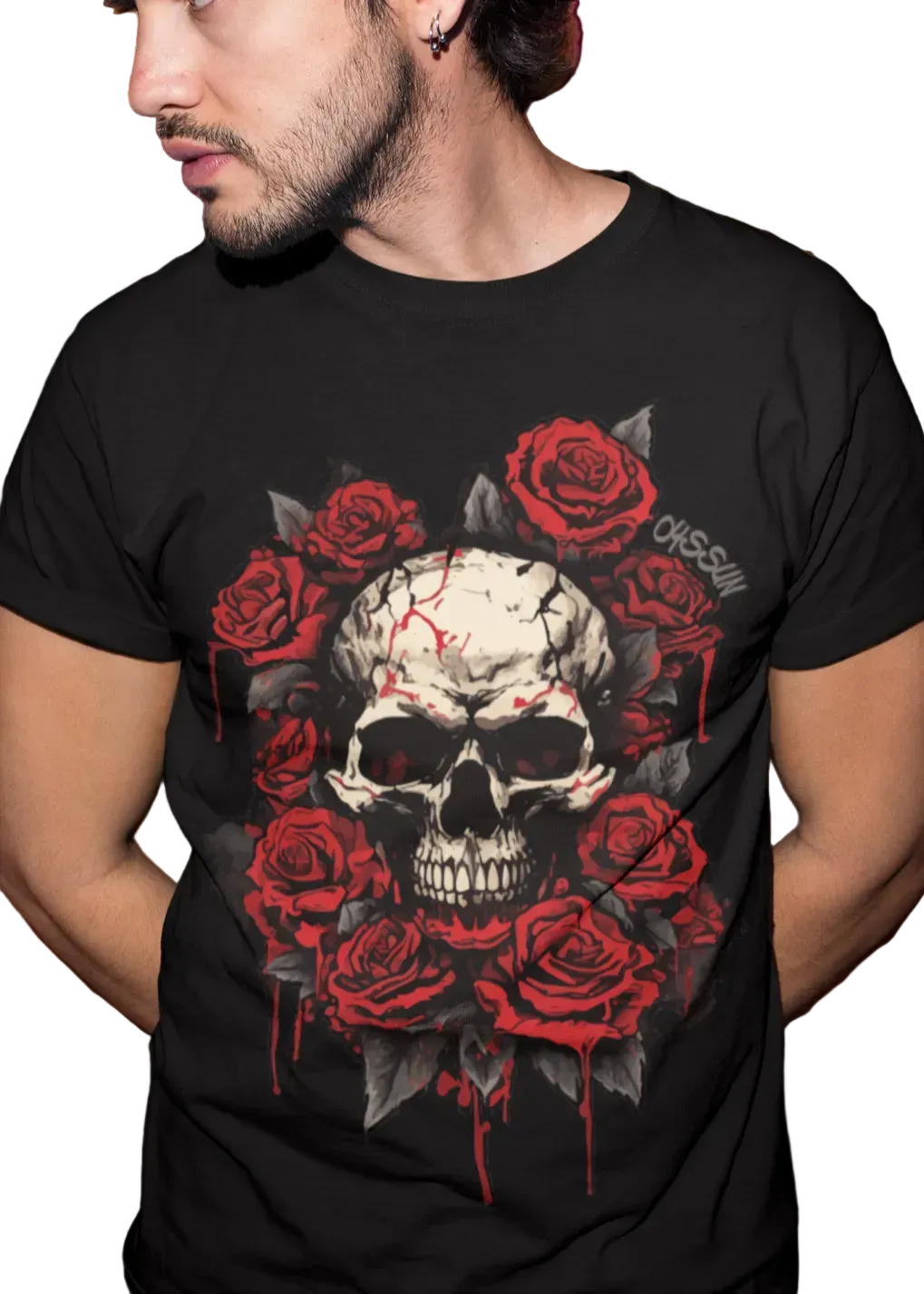 Totenkopf mit Rosen - Premium Shirt - Oyssun