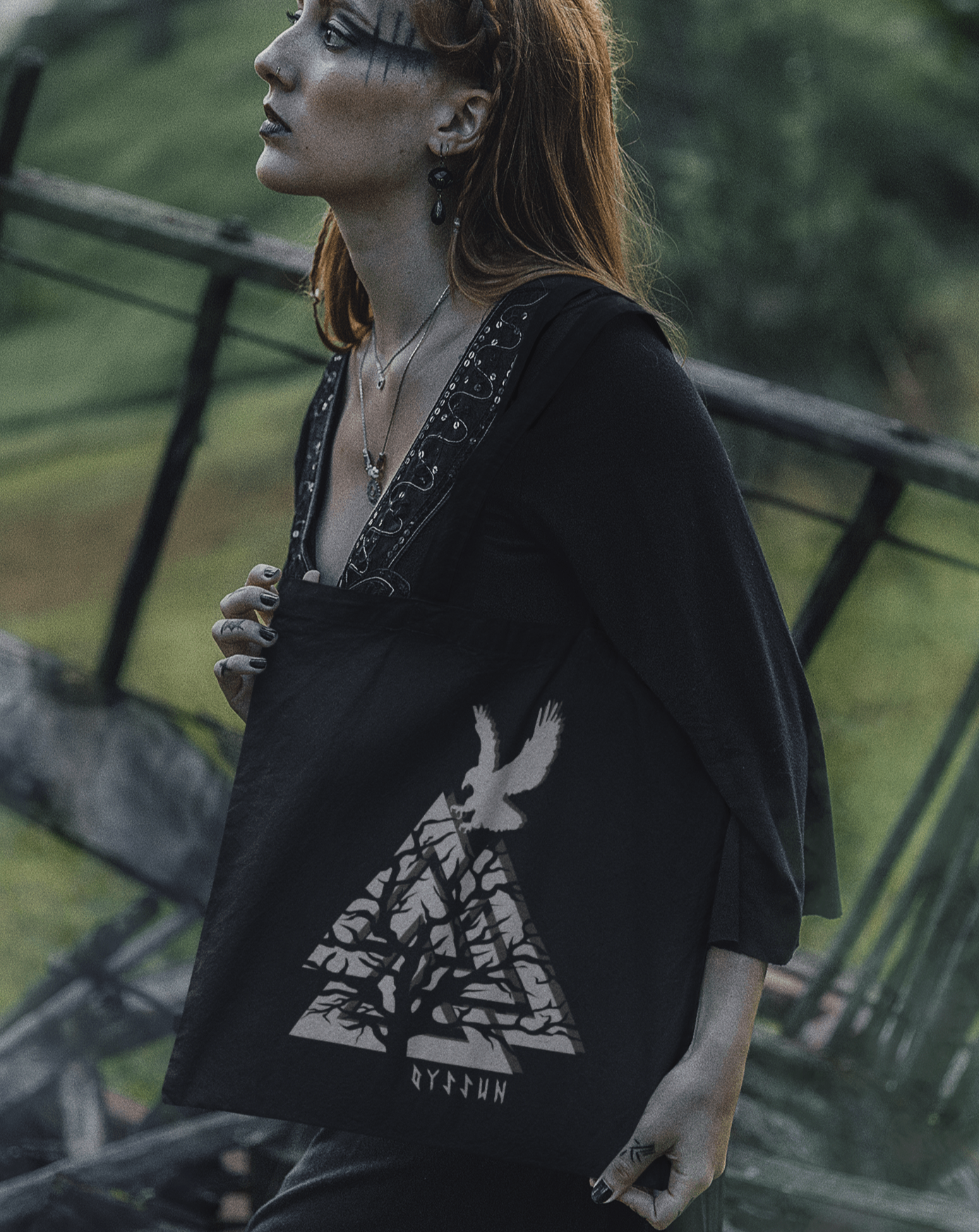 Valknut - Baumwolltasche - Oyssun