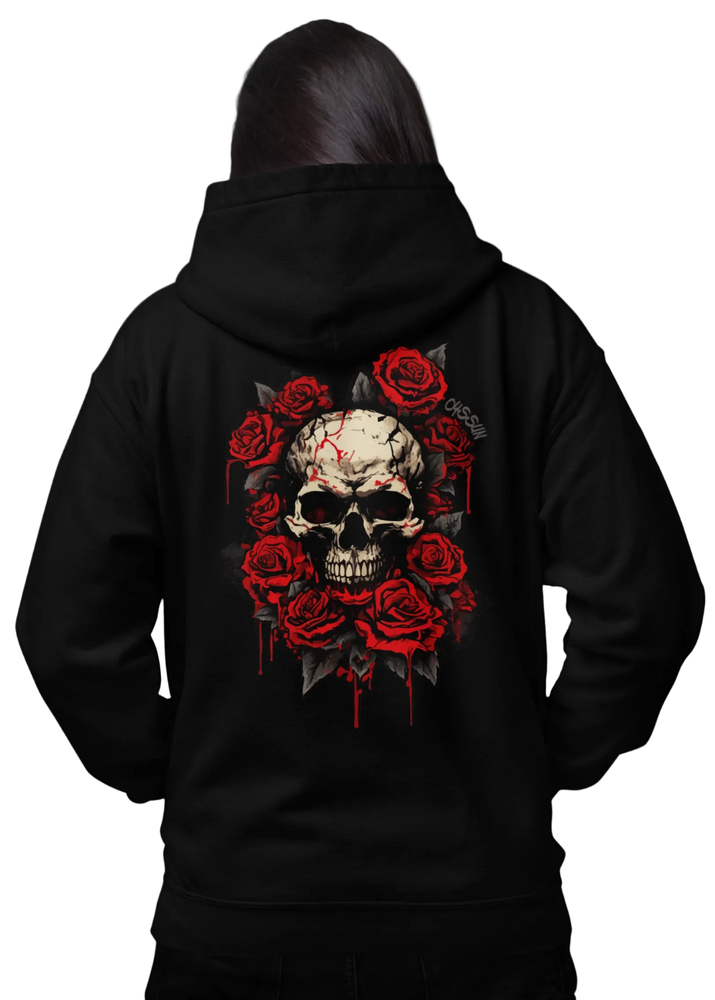 Totenkopf mit Rosen - Zipper - Oyssun