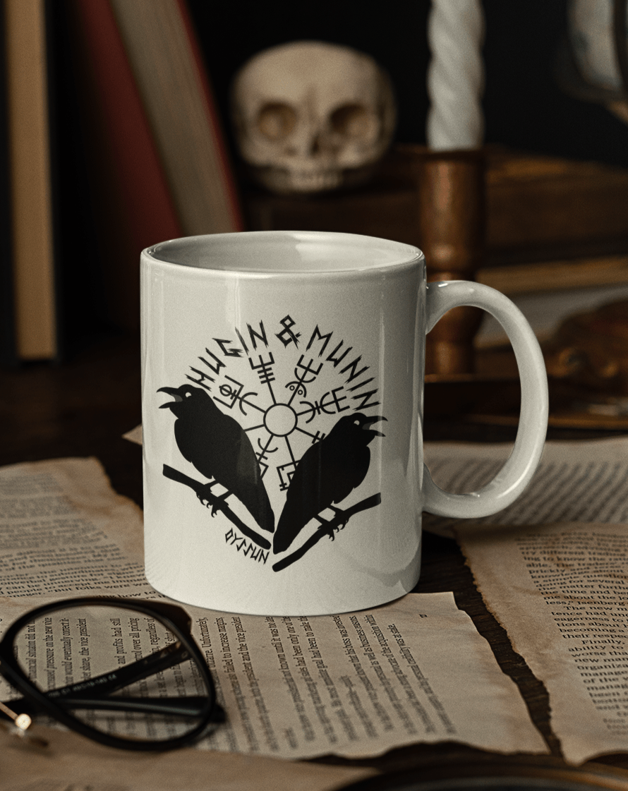 Hugin & Munin - Tasse einfarbig