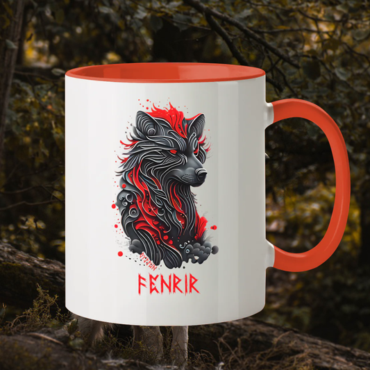 Fenrir - Fenriswolf - Tasse zweifarbig