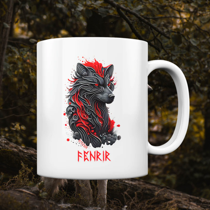 Fenrir - Fenriswolf - Tasse einfarbig