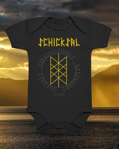 Wyrd Rune - Das Schicksal - Organic Baby Bodysuite - Oyssun