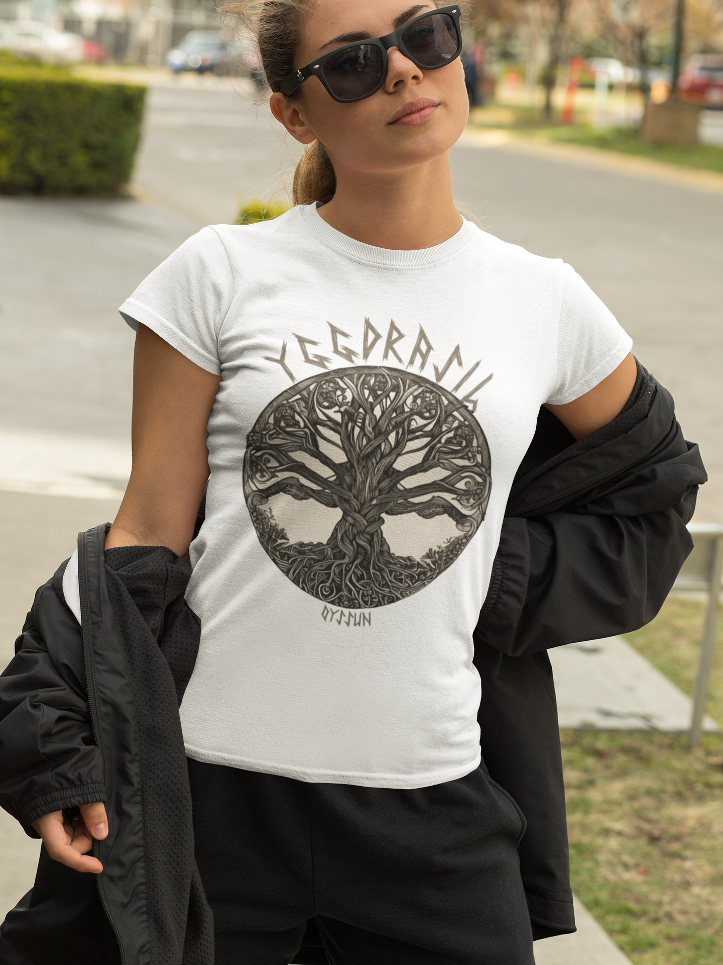 Yggdrasil - the world tree - Ladies Organic Shirt 