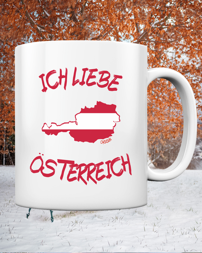 Ich liebe Österreich - Tasse einfarbig