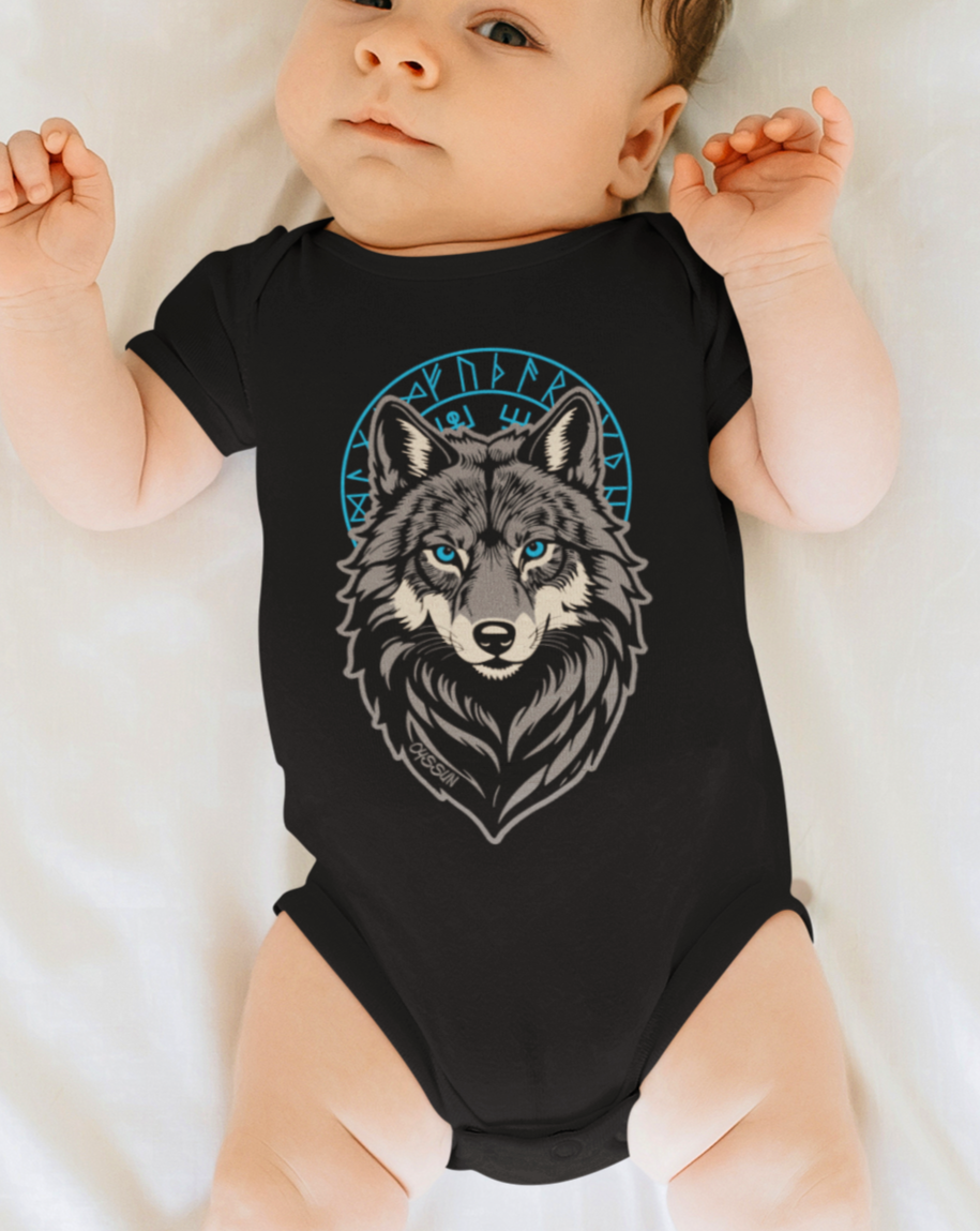 Wolf Odins - Organic Baby Bodysuite - Oyssun