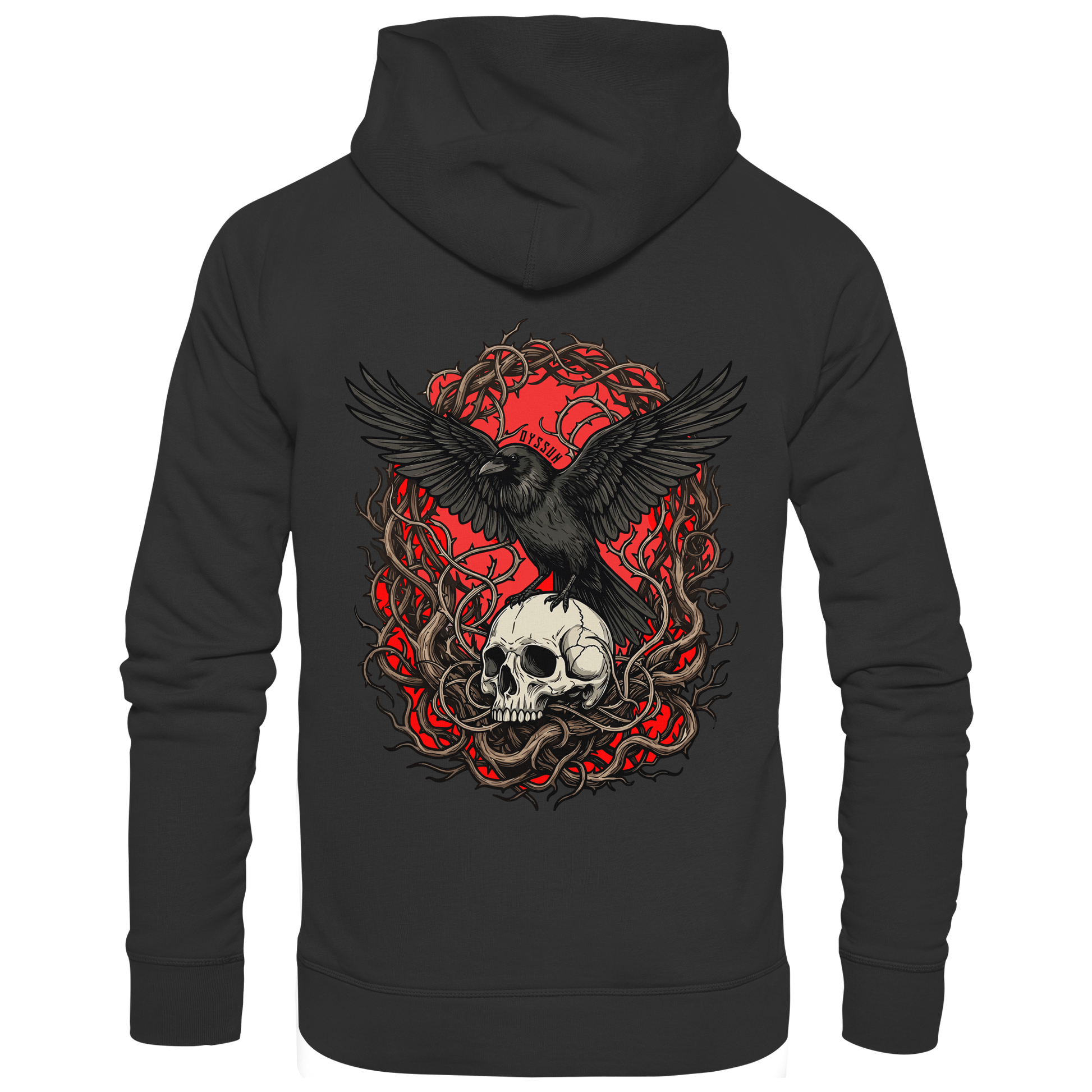 Rabe auf Totenschädel - Kids Premium Hoodie - Oyssun