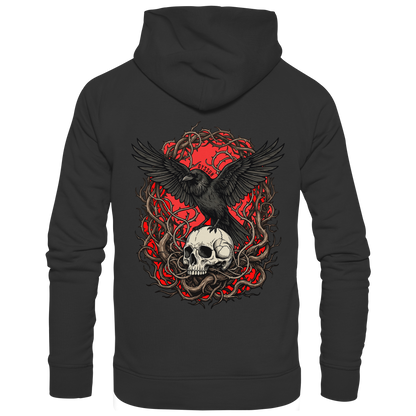 Rabe auf Totenschädel - Kids Premium Hoodie - Oyssun