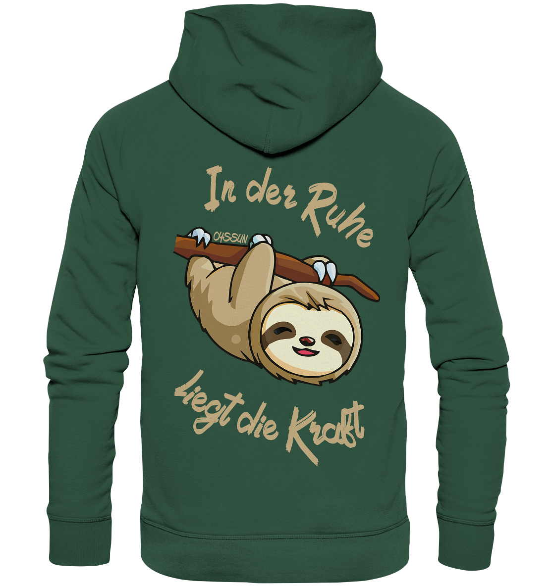 Sloth - There is strength in calmness - Organic Basic Hoodie