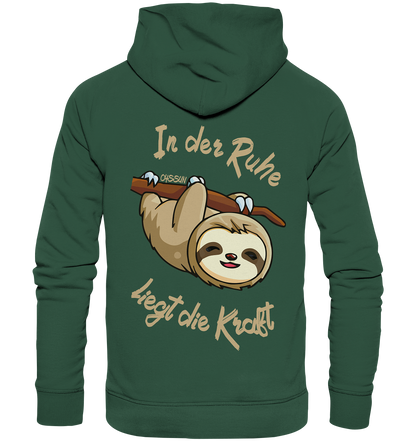 Faultier - In der Ruhe liegt die Kraft - Organic Basic Hoodie