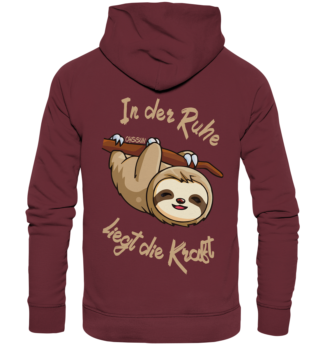 Sloth - There is strength in calmness - Organic Basic Hoodie