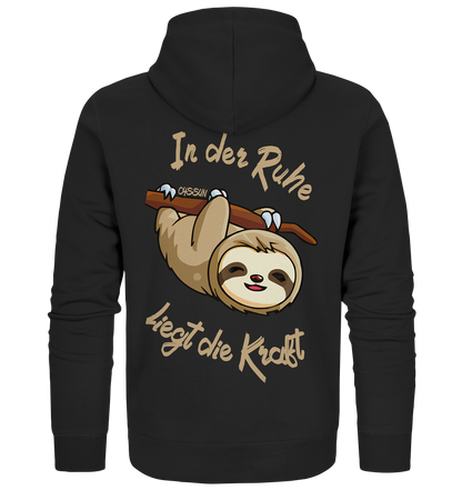 Sloth - There is strength in calmness - Organic Zipper