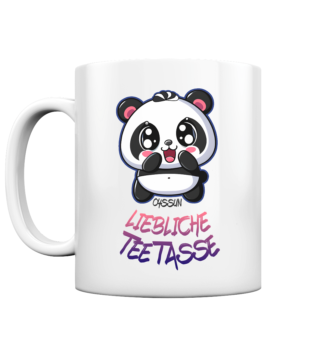 Liebliche Teetasse - Panda - Tasse einfarbig