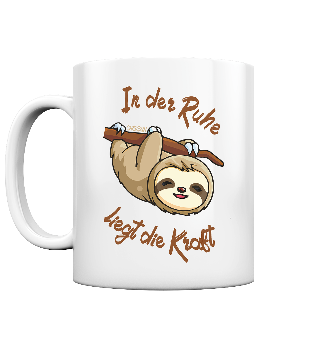 Sloth - There is strength in calmness - single-coloured mug 