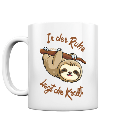 Sloth - There is strength in calmness - single-coloured mug 