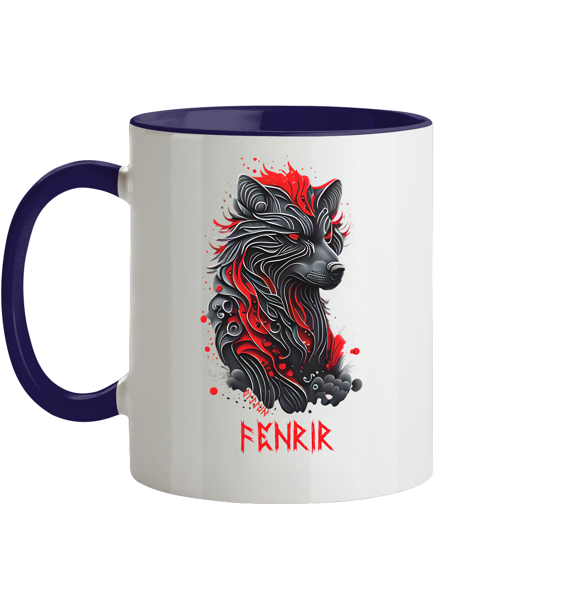 Fenrir - Fenriswolf - Tasse zweifarbig