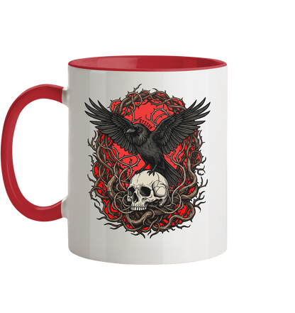 Rabe auf Totenschädel - Tasse (In 3 Farben) - Oyssun