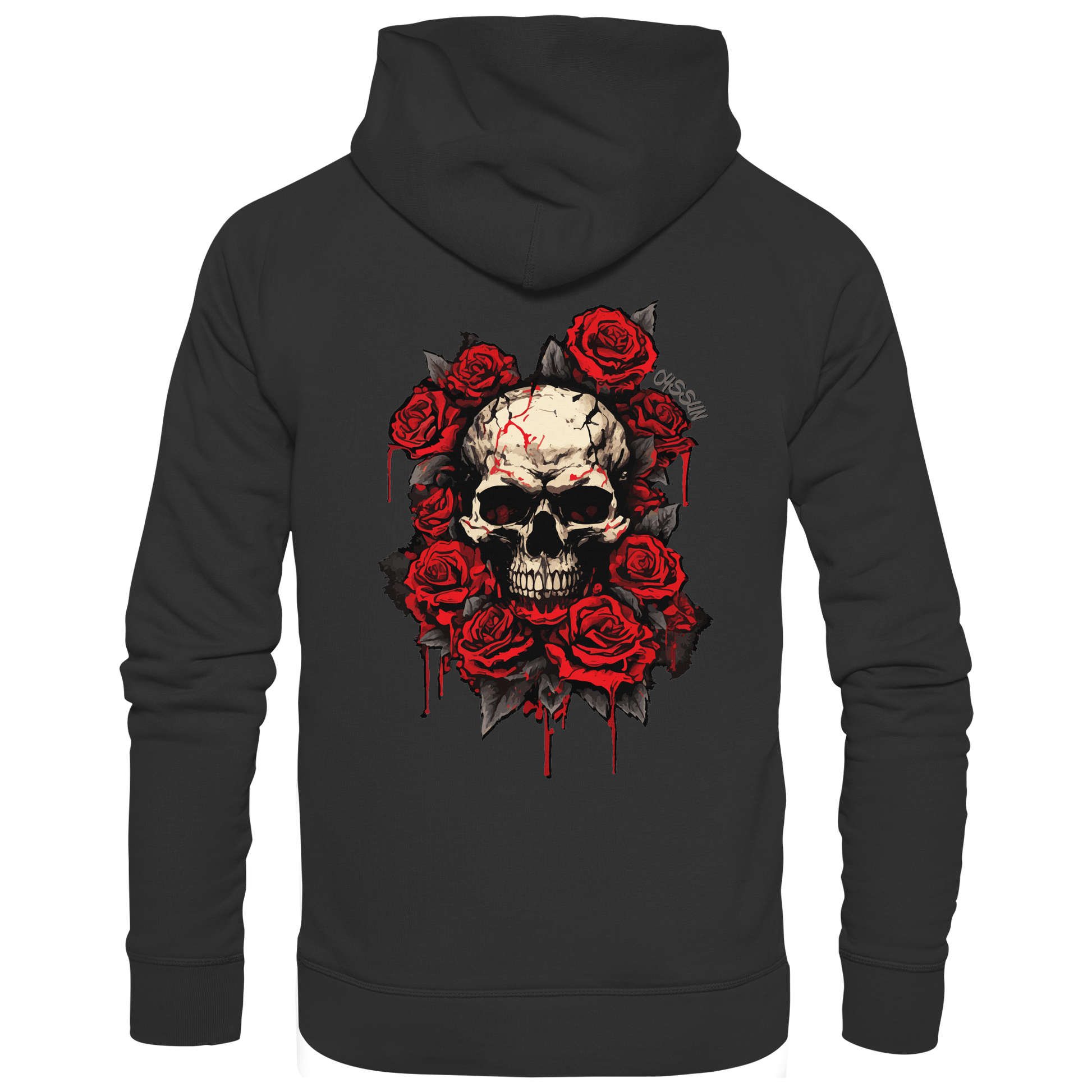 Totenkopf mit Rosen  - Zipper - Oyssun