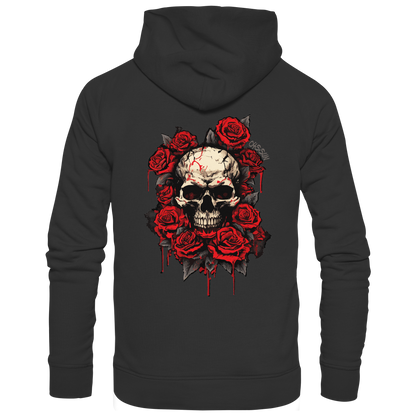 Totenkopf mit Rosen  - Zipper - Oyssun