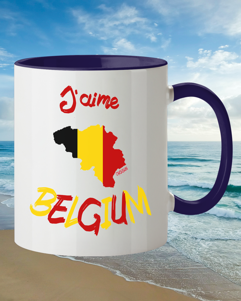 Ich liebe Belgien - Tasse zweifarbig