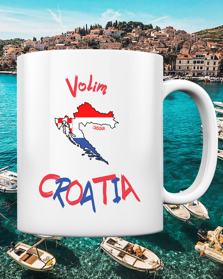 Ich liebe Kroatien - Tasse einfarbig