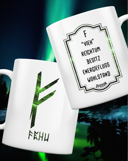 Fehu Rune - Tasse