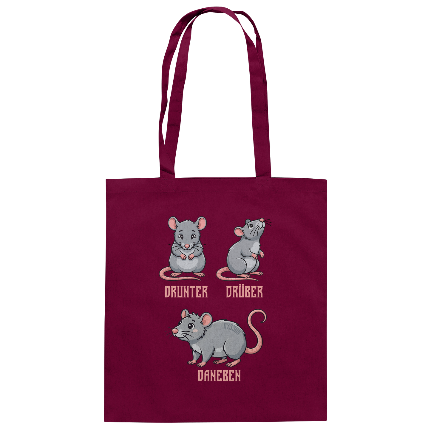 Drunter Drüber Daneben - Baumwolltasche
