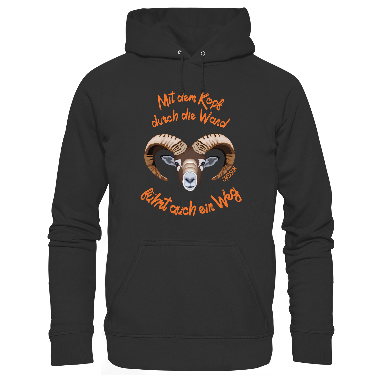 Mit dem Kopf durch die Wand - Führt auch ein Weg - Kids Premium Hoodie - Oyssun