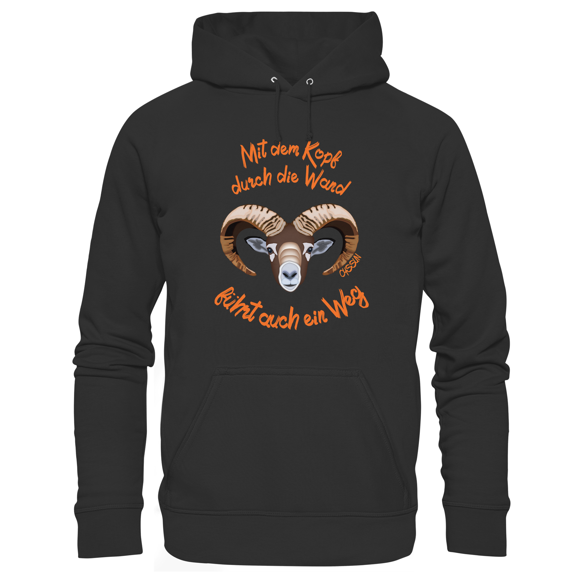 Mit dem Kopf durch die Wand - Führt auch ein Weg - Kids Premium Hoodie - Oyssun