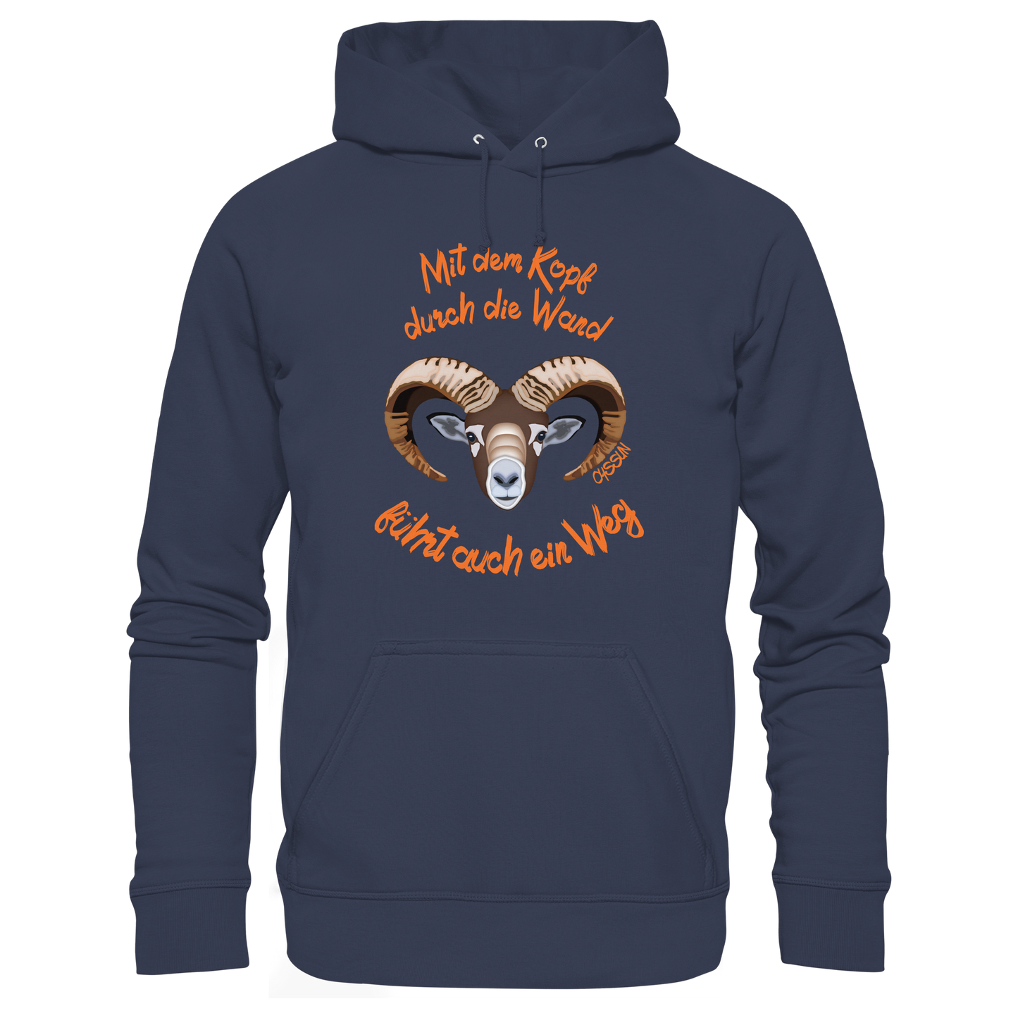 Mit dem Kopf durch die Wand - Führt auch ein Weg - Kids Premium Hoodie - Oyssun