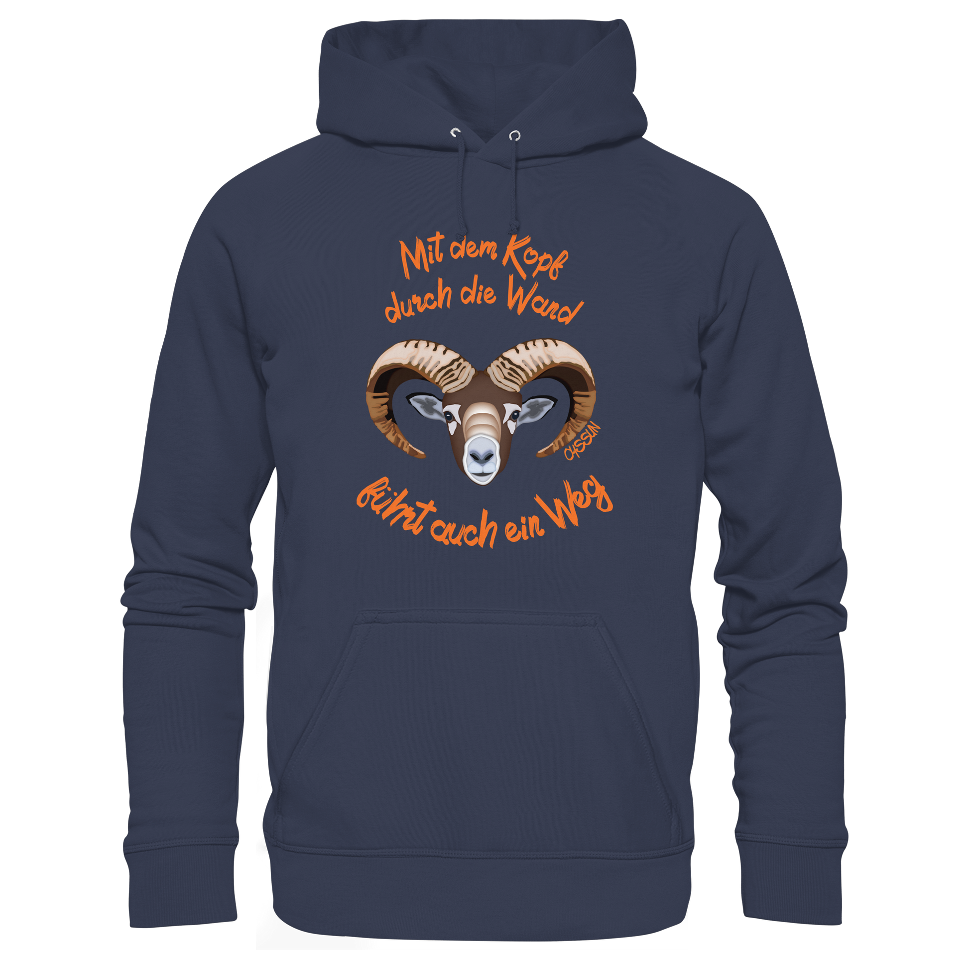 Mit dem Kopf durch die Wand - Führt auch ein Weg - Kids Premium Hoodie - Oyssun