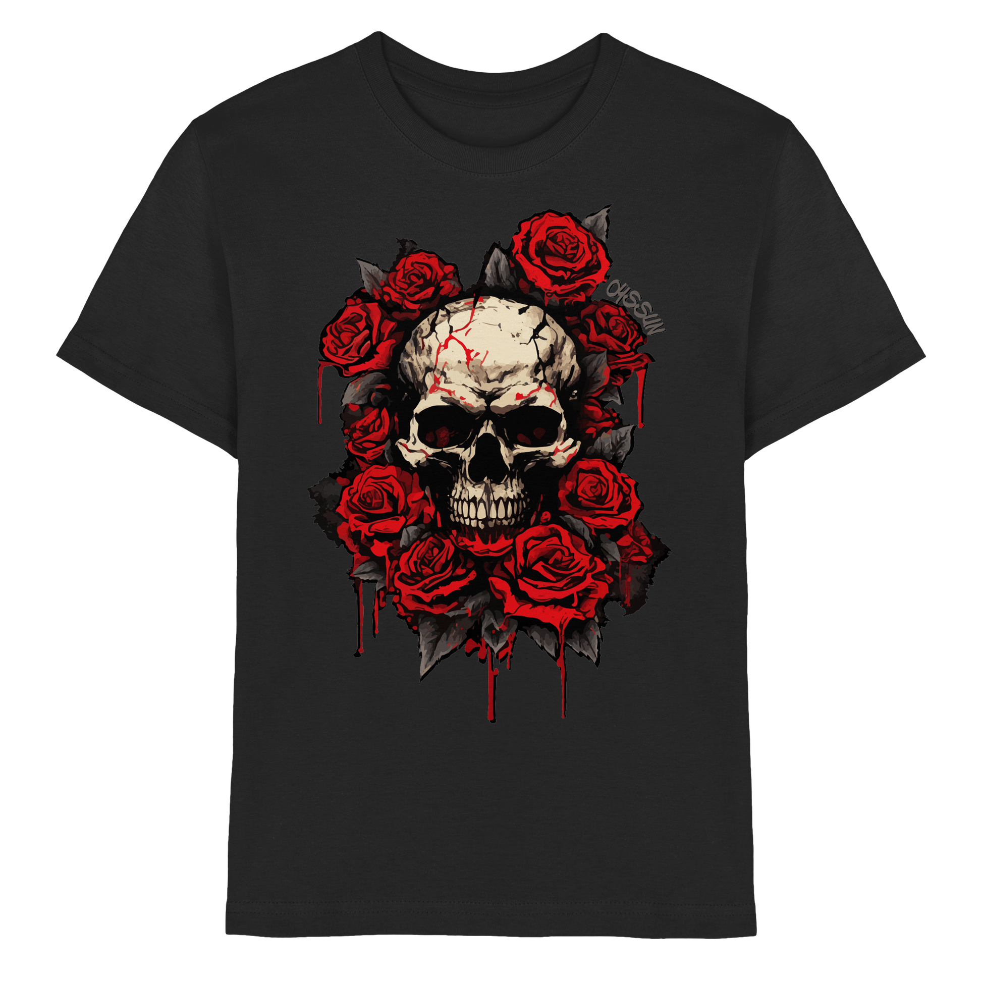 Totenkopf mit Rosen  - Kids Premium Shirt - Oyssun