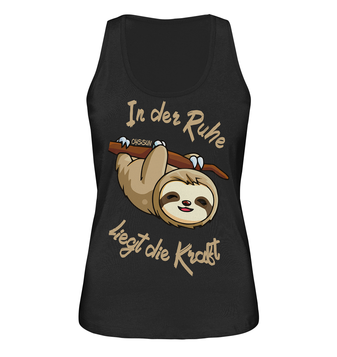 Sloth - There is strength in calmness - Ladies Organic Tank-Top