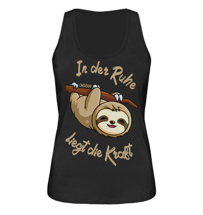 Sloth - There is strength in calmness - Ladies Organic Tank-Top