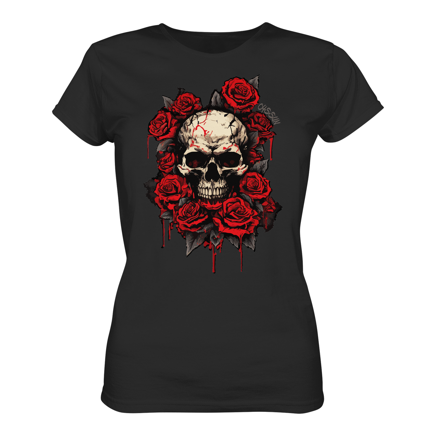 Totenkopf mit Rosen  - Ladies Premium Shirt - Oyssun
