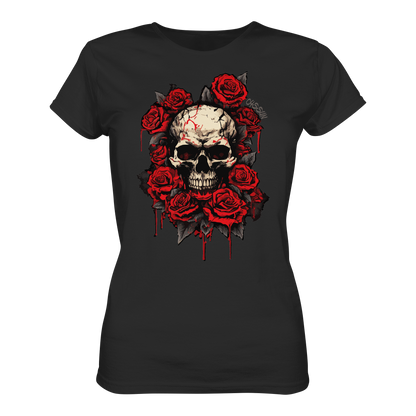 Totenkopf mit Rosen  - Ladies Premium Shirt - Oyssun