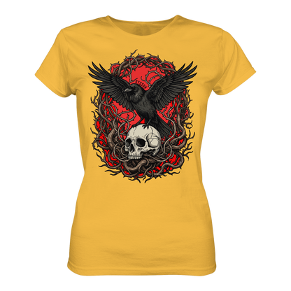 Rabe auf Totenschädel - Ladies Premium Shirt - Oyssun