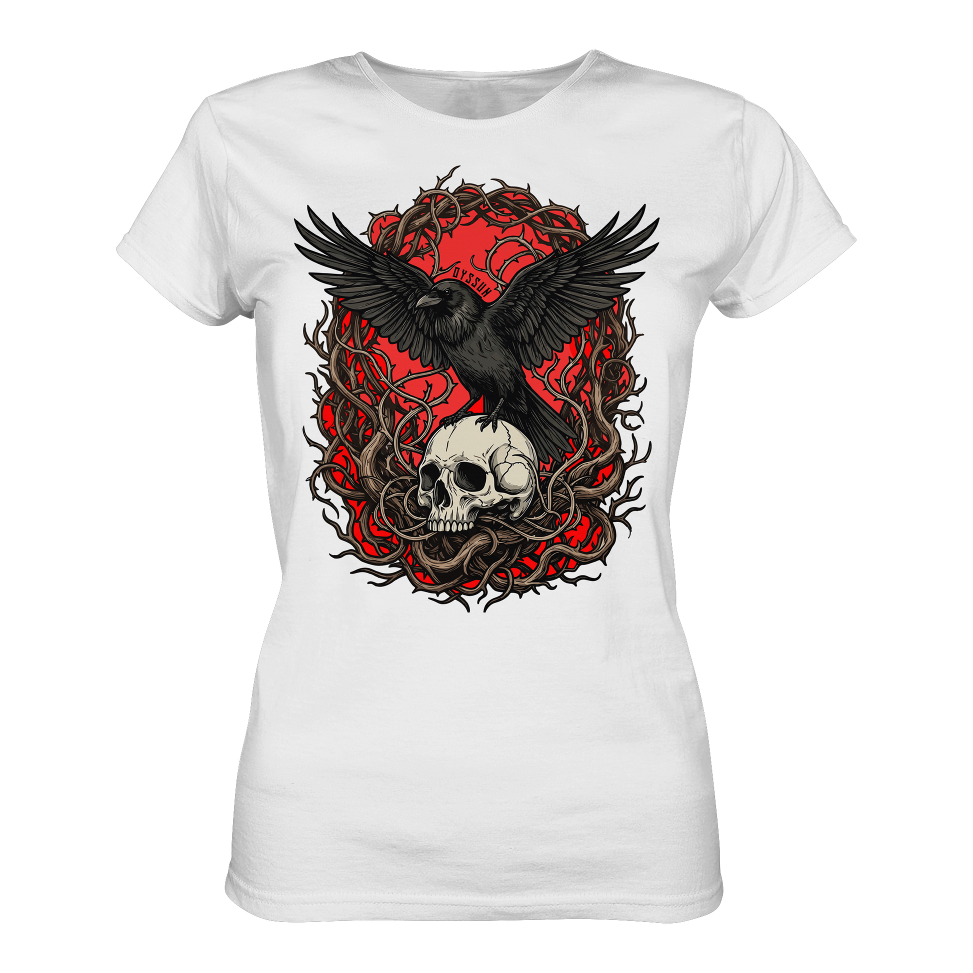 Rabe auf Totenschädel - Ladies Premium Shirt - Oyssun