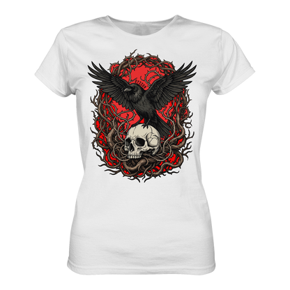 Rabe auf Totenschädel - Ladies Premium Shirt - Oyssun