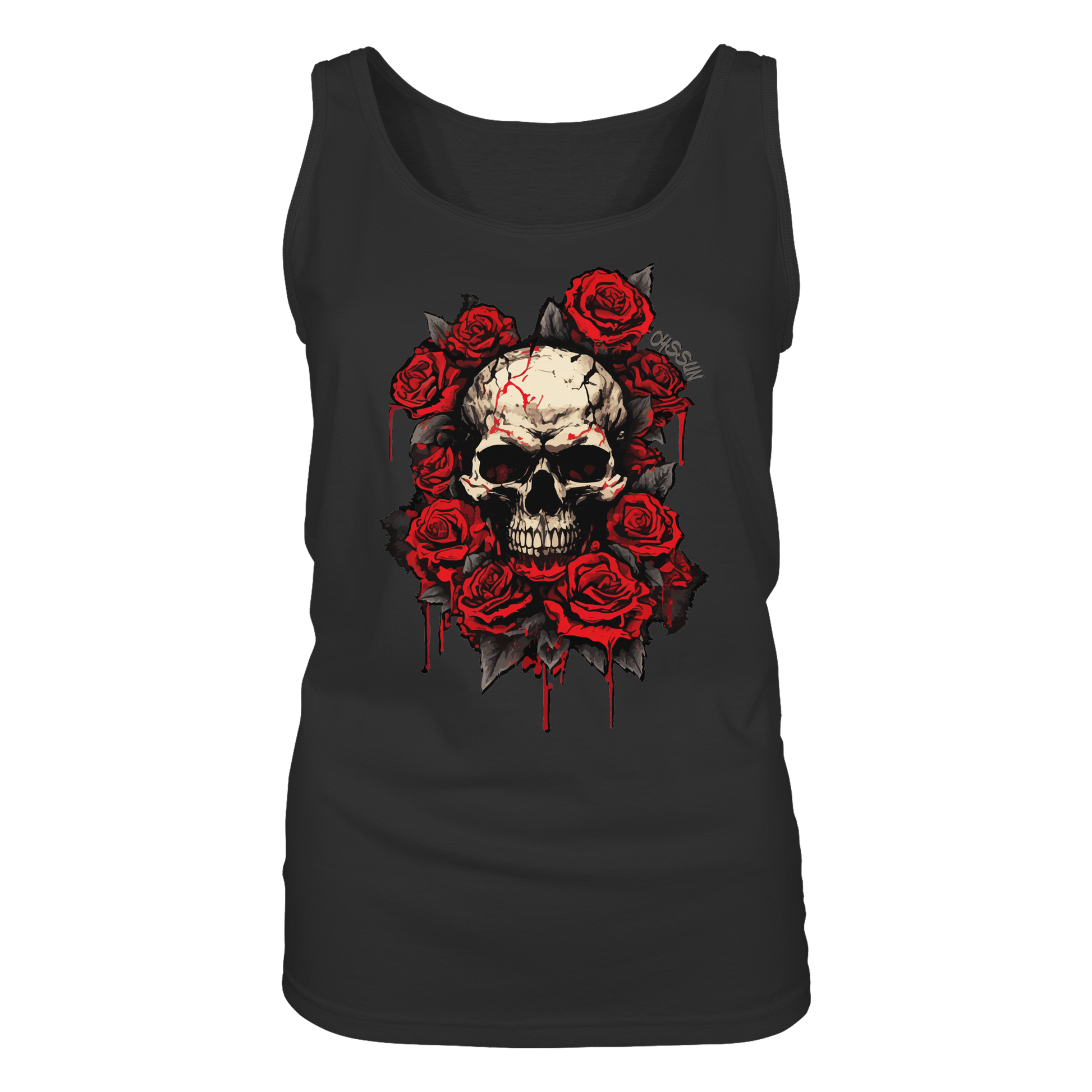 Totenkopf mit Rosen  - Ladies Tank-Top - Oyssun