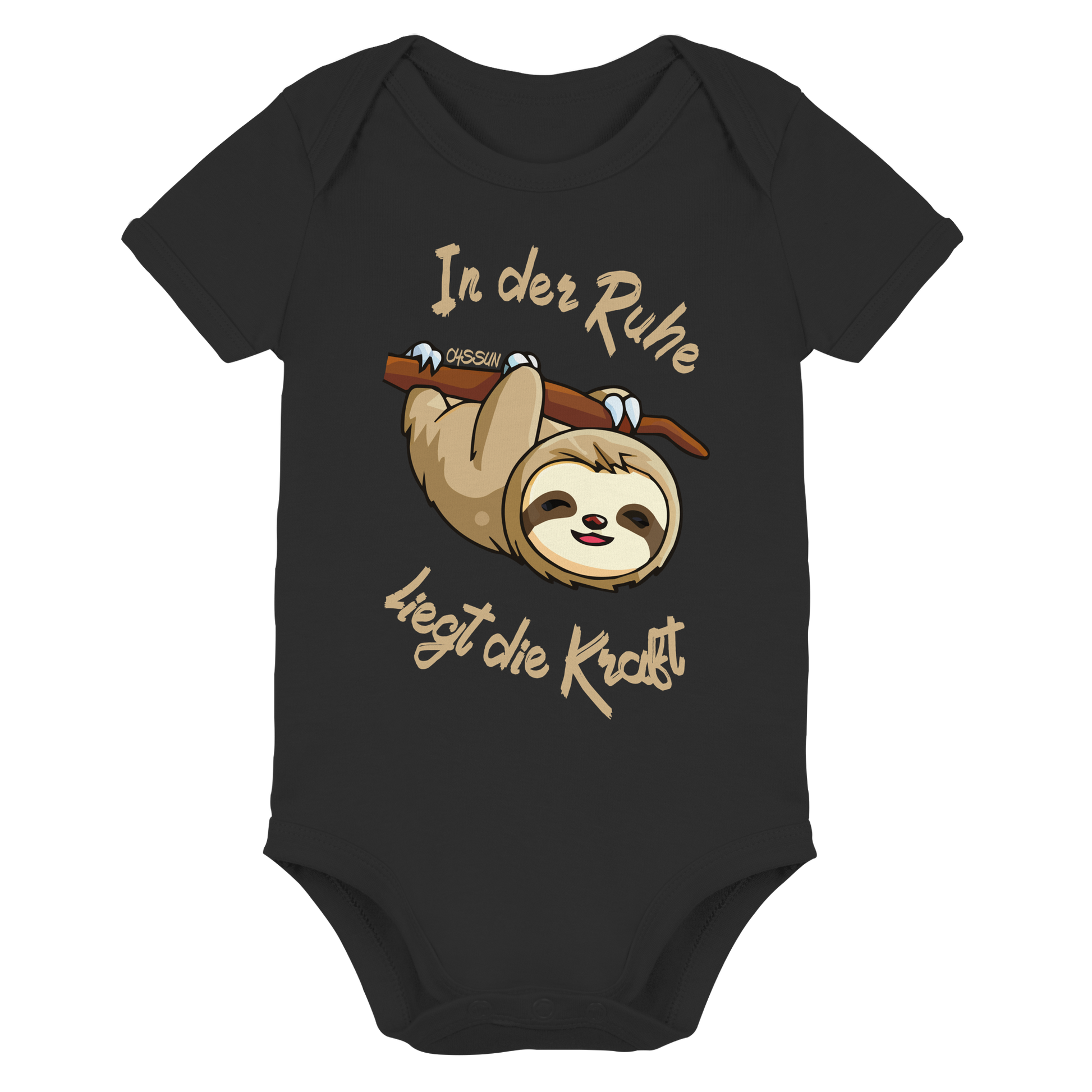 Faultier - In der Ruhe liegt die Kraft - Organic Baby Bodysuit - Oyssun