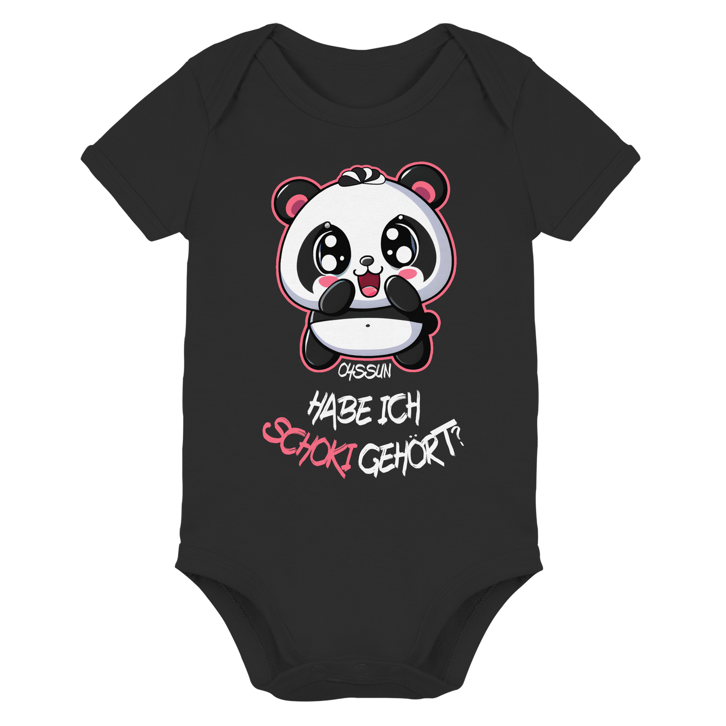 Schokipanda - Habe ich Schoki gehört?  - Organic Baby Bodysuit - Oyssun